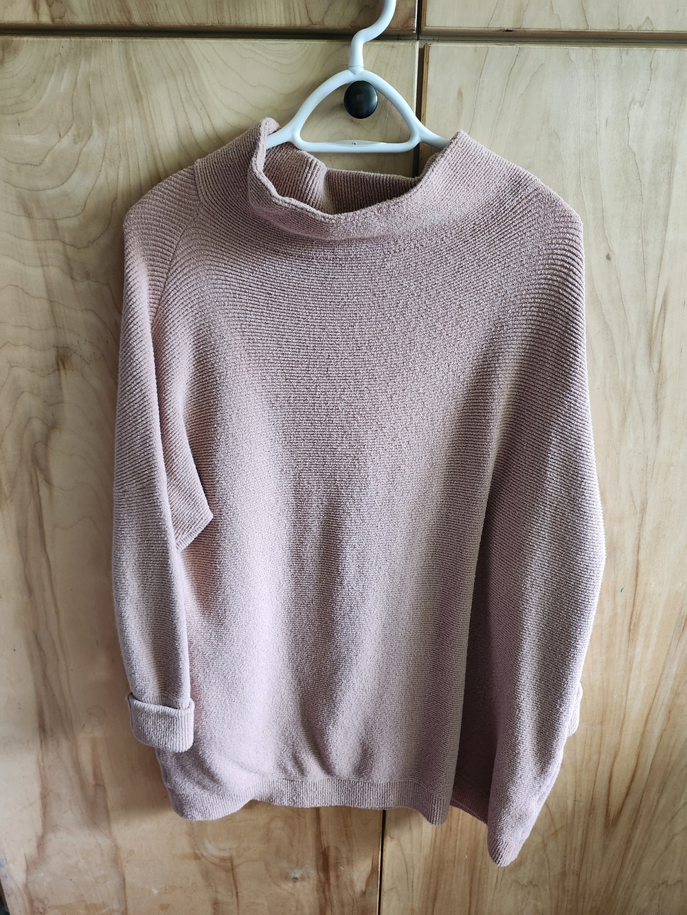 Free People Dusty Rose Cowl Neck Sweater